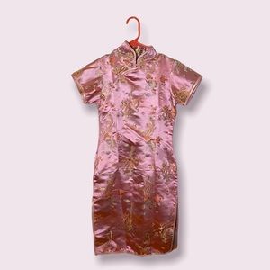 Beautiful Pink cheongsam style dress
